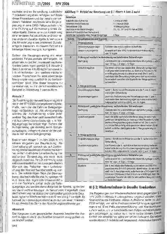 Vorschauseite 5: Abrechnung nach der FPY 2006