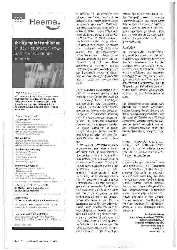 Vorschauseite 4: Nichts dem Zufall überlassenAbteilungsspezifische Geschäftsordnungals Instrument im Change-Management-Prozess