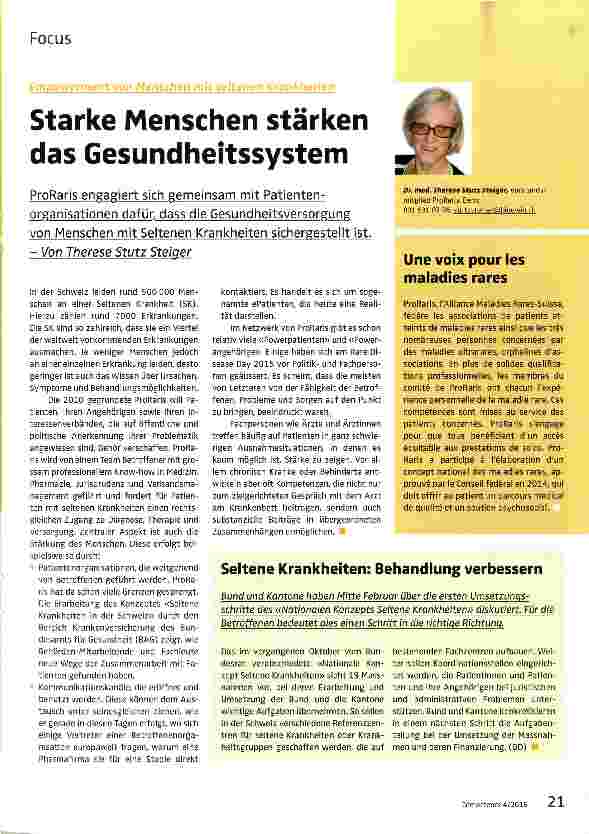 Vorschauseite 1: Starke Menschen stärken das Gesundheitssystem