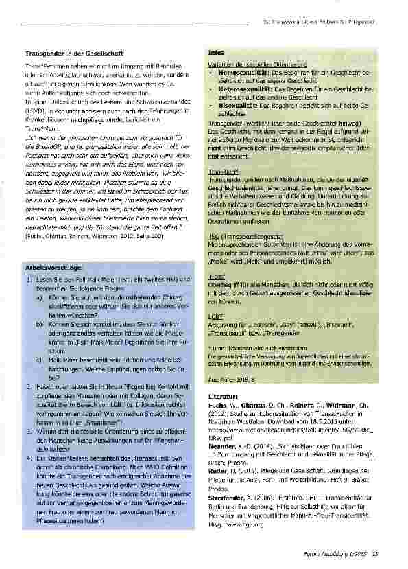 Vorschauseite 4: Ich bin „Herr Meier: Ist Transsexualität ein Problem für Pflegende?