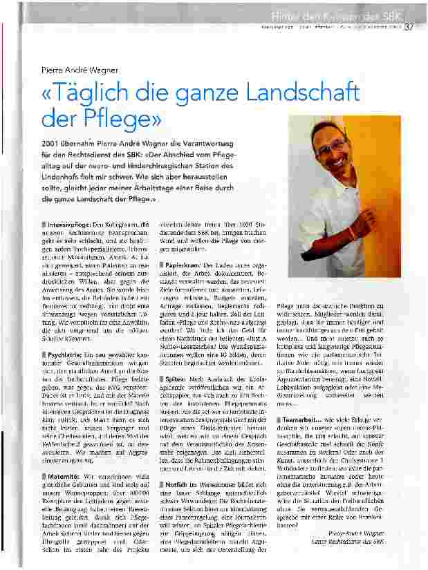 Vorschauseite 1: Täglich die ganze Landschaft der Pflege
