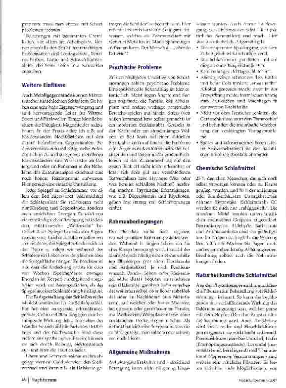 Vorschauseite 4: Gesunder Schlaf bis ins hohe Alter Schlafstörungen unter der Lupe