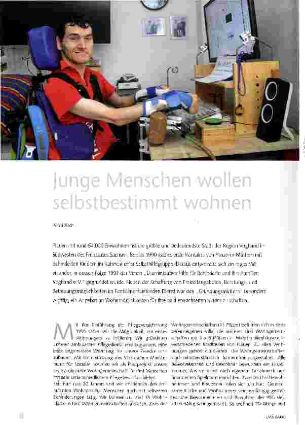Vorschauseite 1: Junge Menschen wollen selbstbestimmt leben