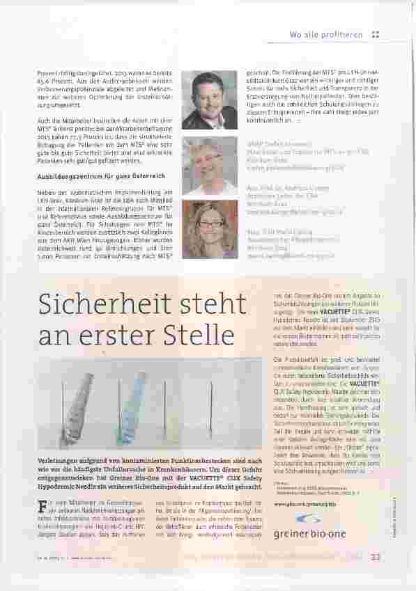 Vorschauseite 3: Fünf Farben für mehr Patientensicherheit