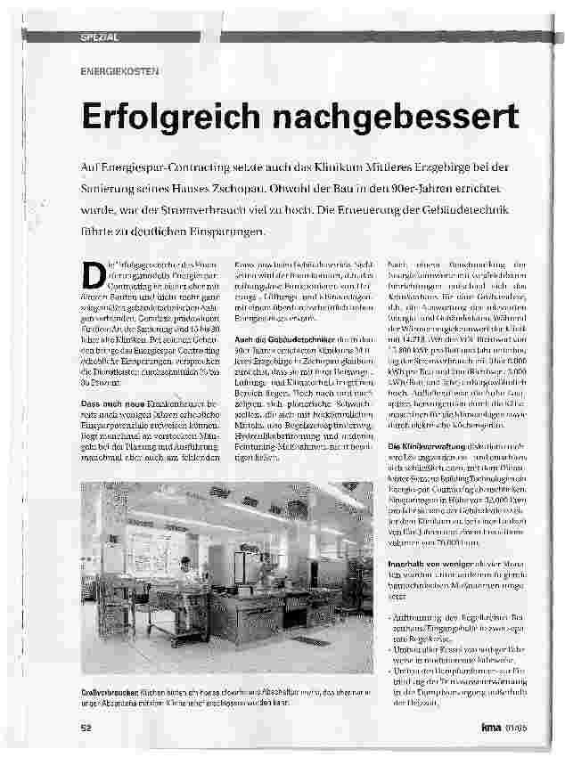Vorschauseite 1: ENERGIEKOSTENErfolgreich nachgebessert