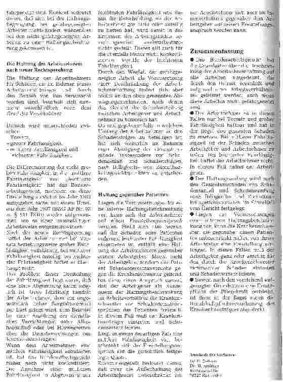 Vorschauseite 3: Die Haftung des Arbeitnehmers - Zur neuen Rechtsprechung des Bundesarbeitsgerichts -