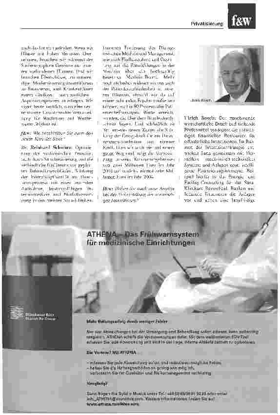 Vorschauseite 2: Wir sehen gute Chancen, unsere Mitbewerber zu überholenInterview mit den Geschäftsführern der Sana-Kliniken GmbH & Co. KG aA: