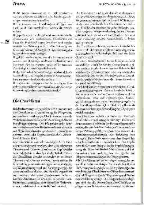 Vorschauseite 2: Pflegevisite und Wohnbereichsvisite in Einrichtungen der stationären Altenhilfe.