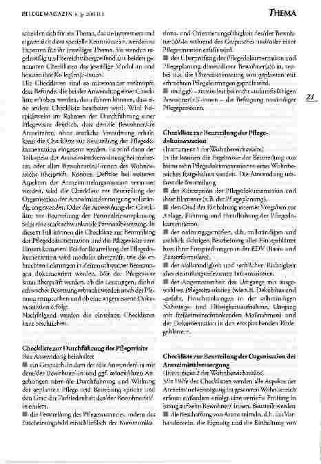 Vorschauseite 3: Pflegevisite und Wohnbereichsvisite in Einrichtungen der stationären Altenhilfe.