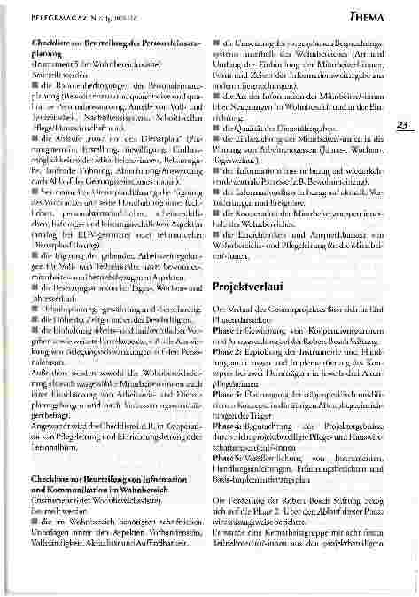 Vorschauseite 5: Pflegevisite und Wohnbereichsvisite in Einrichtungen der stationären Altenhilfe.