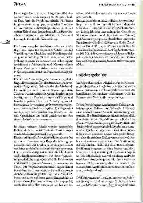 Vorschauseite 6: Pflegevisite und Wohnbereichsvisite in Einrichtungen der stationären Altenhilfe.