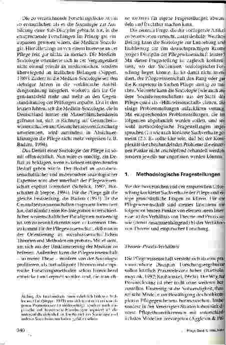 Vorschauseite 2: Pflegewissenschaft und Soziologie: Wo kann soziologische Expertise die Pflegeforschung unterstützen?
