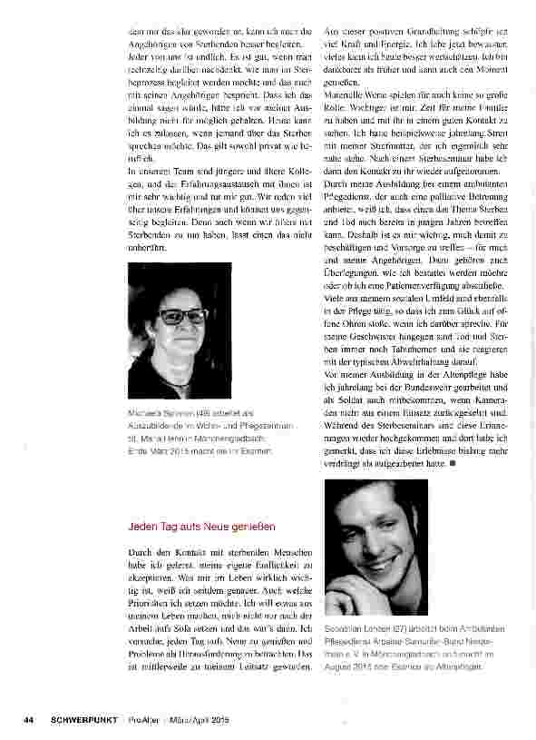 Vorschauseite 3: Für den Menschen und den Moment da sein