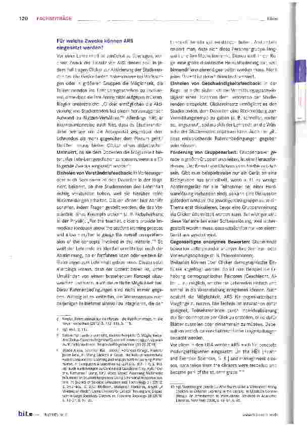 Vorschauseite 2: Audience Response Systeme -Möglichkeiten und Grenzen ihres Einsatz bei der Vermittlung von Informationskompetenz in wissenschaftlichen Bibliotheken