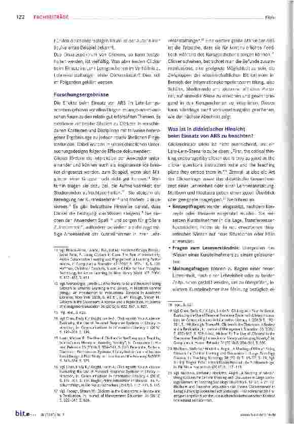 Vorschauseite 3: Audience Response Systeme -Möglichkeiten und Grenzen ihres Einsatz bei der Vermittlung von Informationskompetenz in wissenschaftlichen Bibliotheken