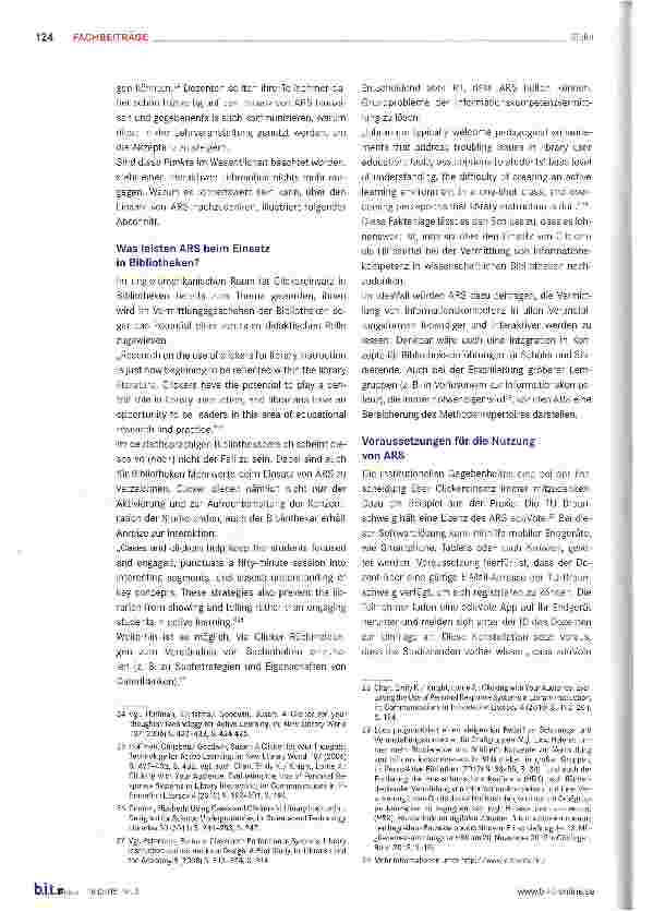 Vorschauseite 5: Audience Response Systeme -Möglichkeiten und Grenzen ihres Einsatz bei der Vermittlung von Informationskompetenz in wissenschaftlichen Bibliotheken