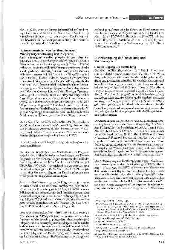 Vorschauseite 3: Neues Familienund Pflegezeitrecht
