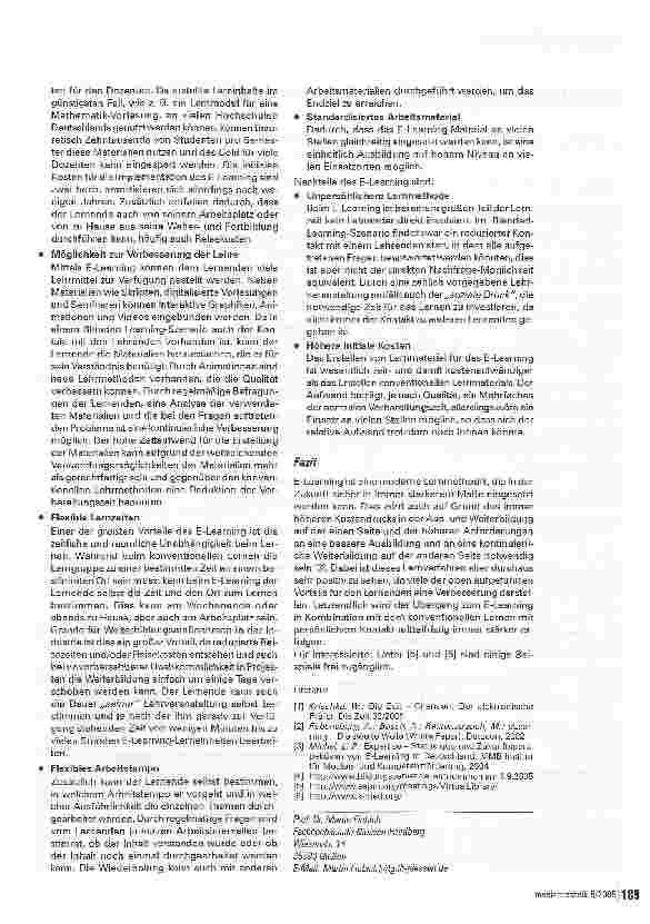 Vorschauseite 4: E-Learning in der Ausund Weiterbildung