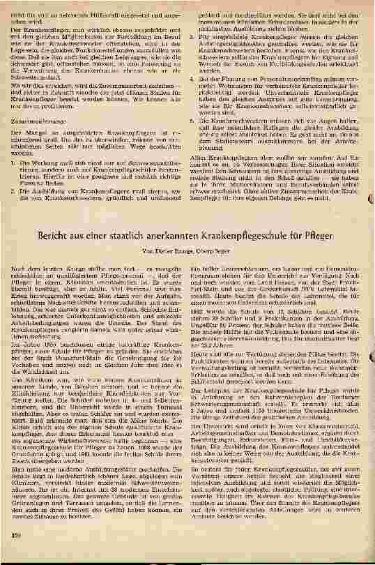 Vorschauseite 3: Zur Ausbildung von KrankenpflegerInnen