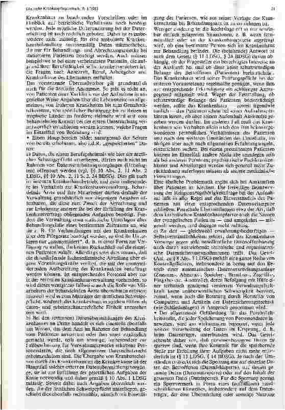 Vorschauseite 2: Datenschutz im Krankenhaus