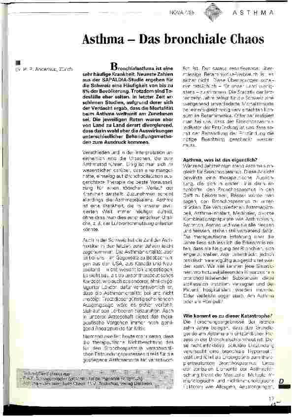 Vorschauseite 1: Asthma - das bronchiale Chaos
