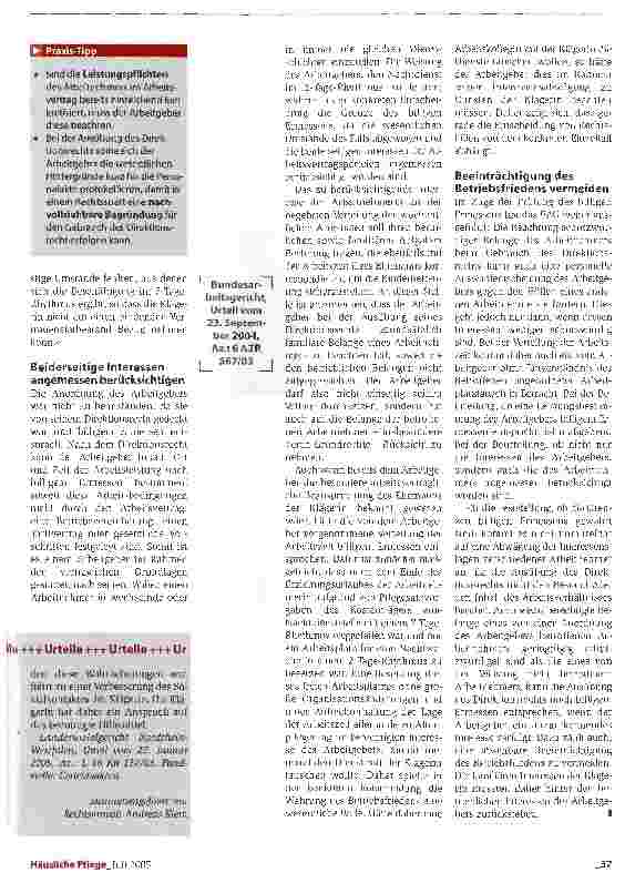Vorschauseite 2: Art, Zeit und Ort bestimmenArbeitsrecht: Zur Anwendung des Direktionsrechts bei Schichtdiensten