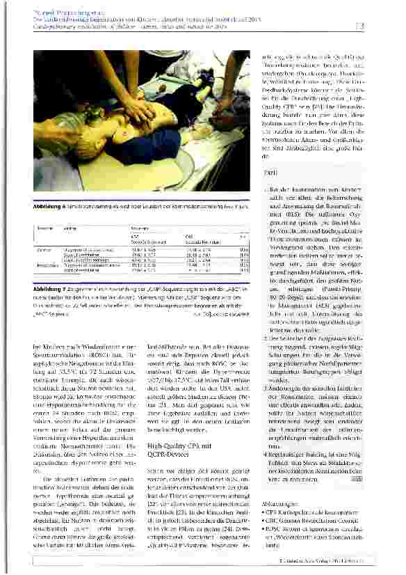 Vorschauseite 6: Die kardiopulmonale Reanimation von Kindern: Aktueller Status und Ausblick auf 2015