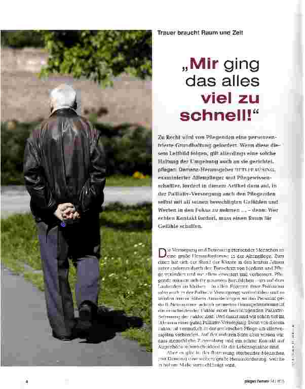 Vorschauseite 1: Mir ging das alles viel zu schnell!