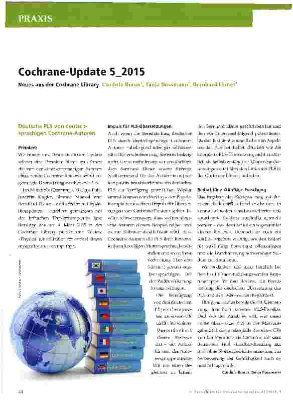 Vorschauseite 1: Cochrane-Update 5_2015