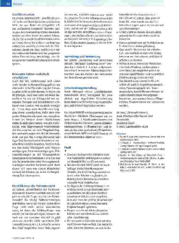 Vorschauseite 3: Ethische Fallbesprechungen speziell für die Palliativ-versorgung?