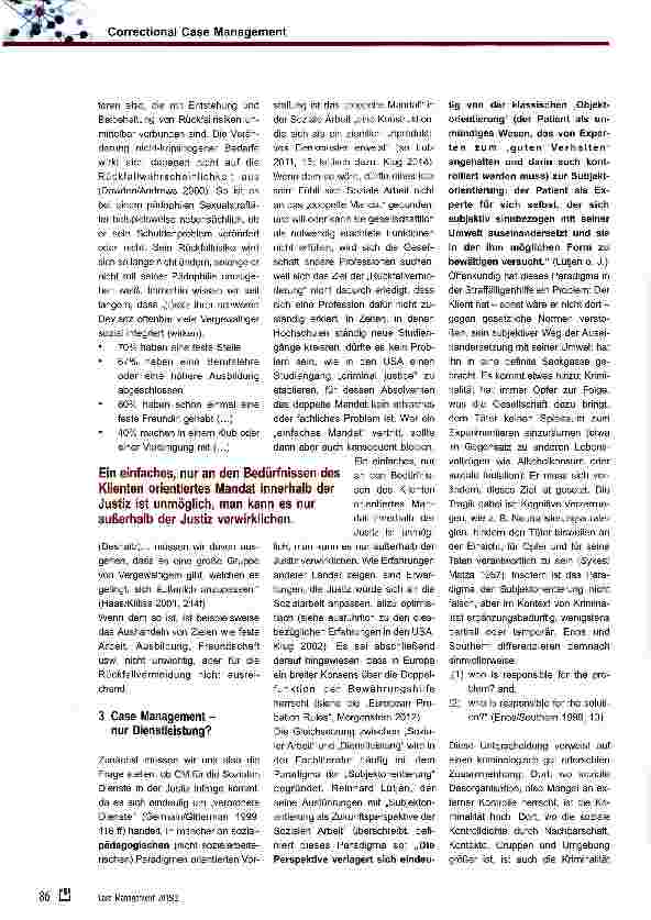 Vorschauseite 2: Correctional Case Management - Theorie und Praxis einer an Case Management orientierten Bewährungshilfe