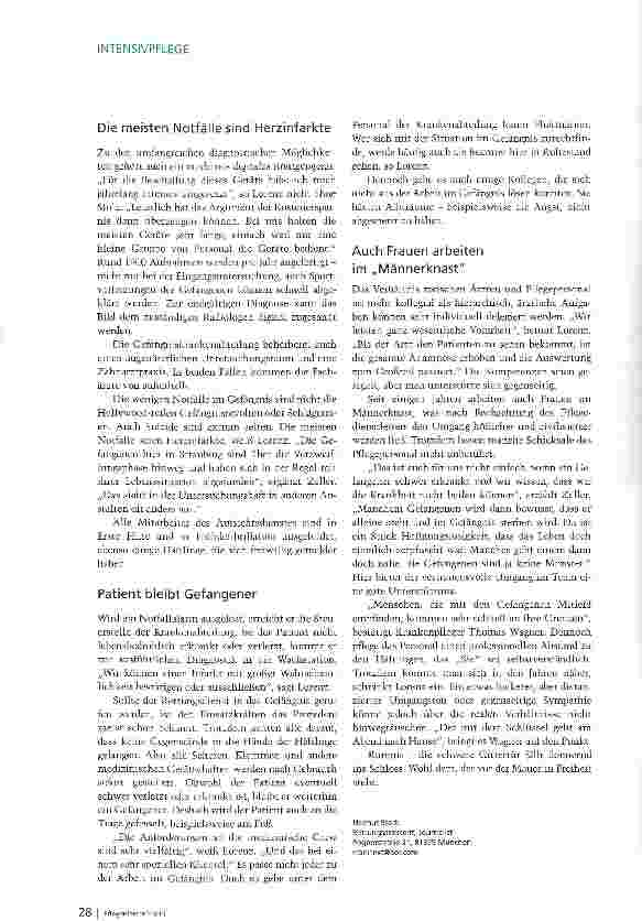 Vorschauseite 3: Intensive Pflege hinter Gittern
