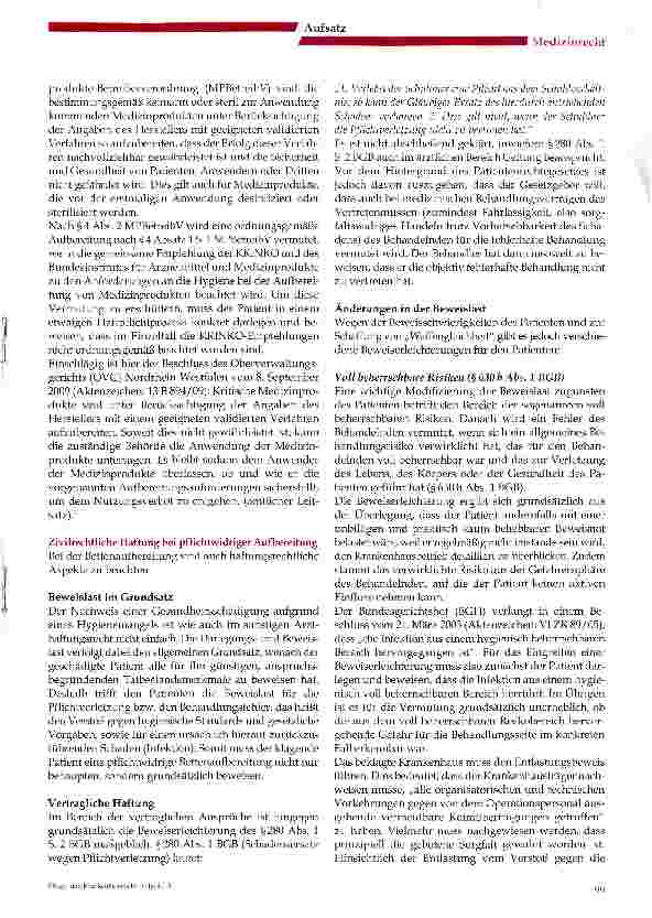 Vorschauseite 2: Die Aufbereitung von Klinikbetten als Hygieneproblem