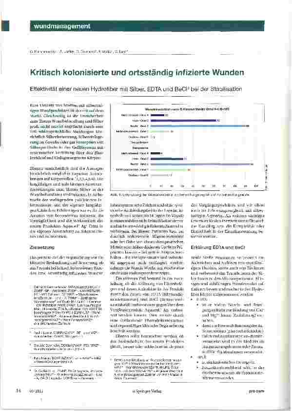 Vorschauseite 1: Kritisch kolonisierte und ortsständig infizierte Wunden