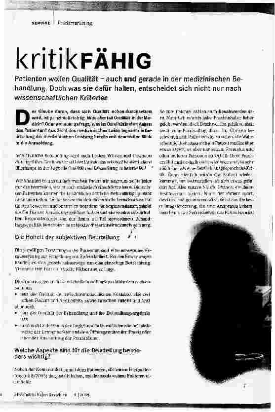 Vorschauseite 1: Kritikfähig