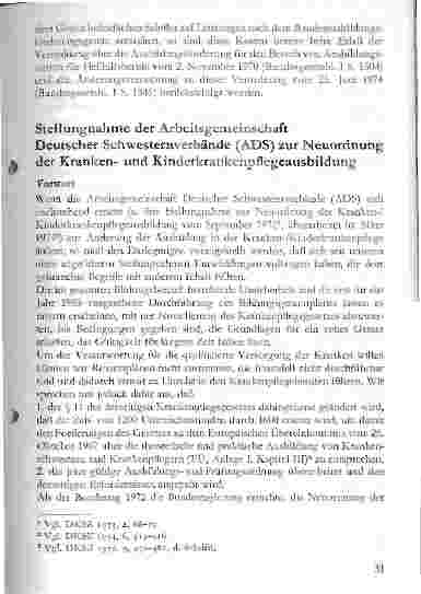 Vorschauseite 6: Zur Neuordnung der Krankenpflegeausbildung