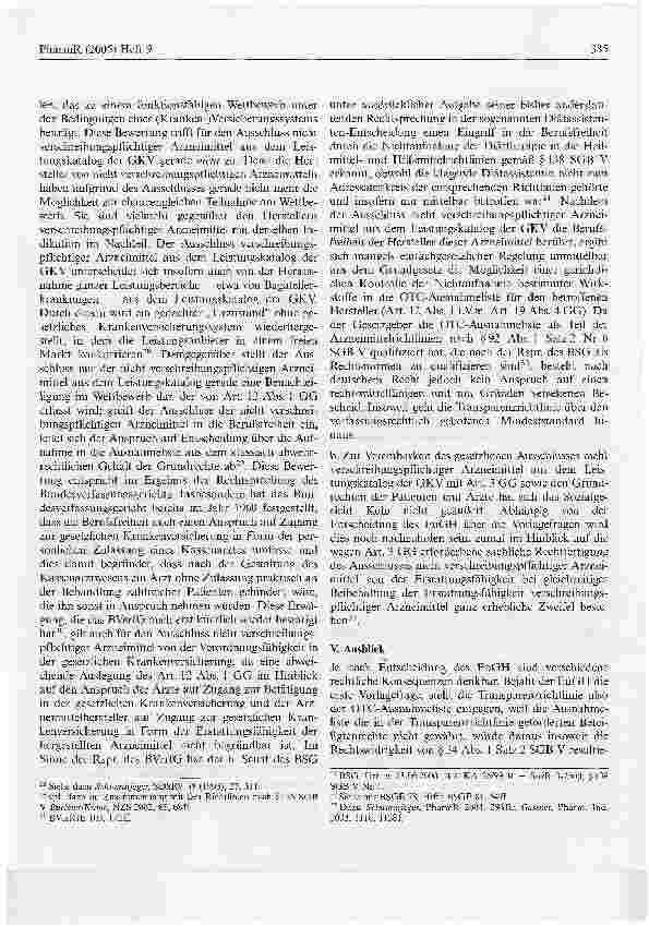 Vorschauseite 5: OTC-Ausnahmeliste gemäß § 34 Abs. 1 Satz 2 SGB V und Transparenzrichtlinie1