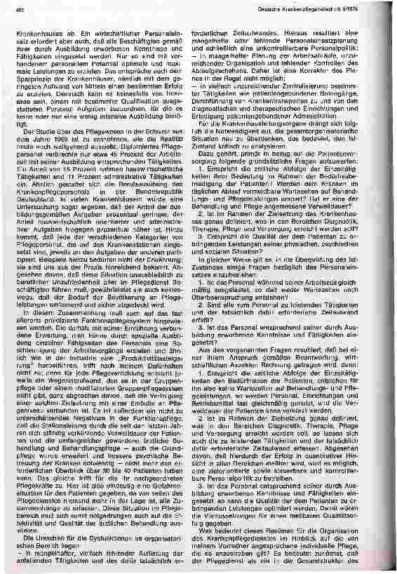Vorschauseite 2: Organisation des Pflegedienstes