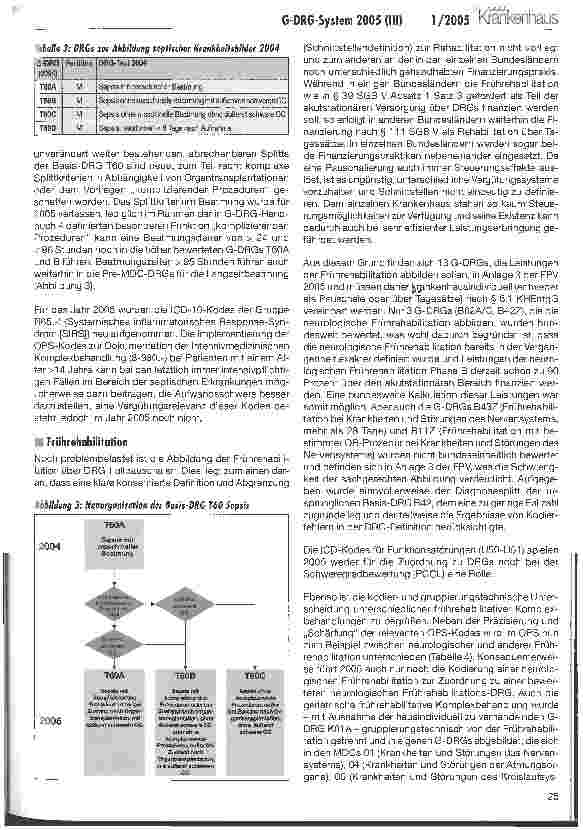 Vorschauseite 3: G-DRG-System 2005: Was hat sich geändert? (III)Problembereiche und zusammenfassende Bewertung