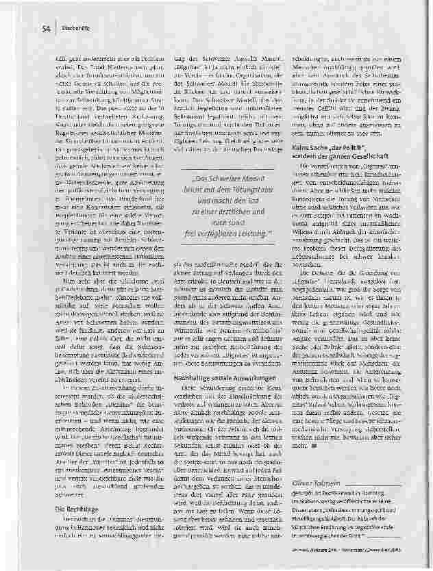 Vorschauseite 2: Selbstbestimmt?Schweizer Sterbehilfe-Verein Dignitas jetzt auch in Deutschland