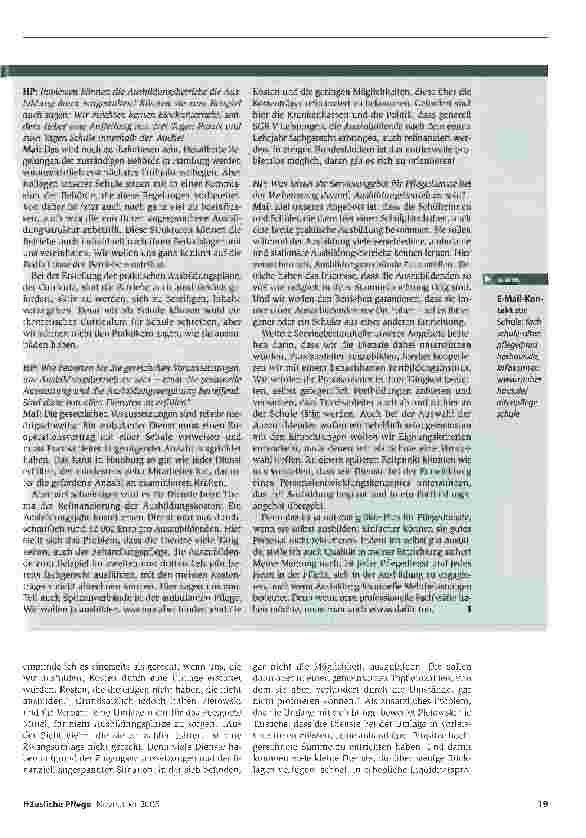 Vorschauseite 4: Ausbildung ist PionierarbeitDer Pflegedienst als Ausbildungsbetrieb: zwischen Professionalisierungschance und Finanzierungsrisiko
