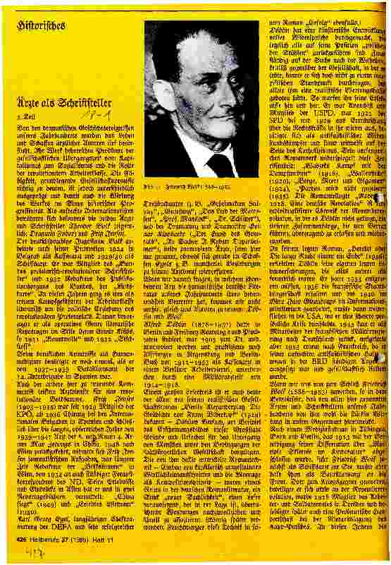 Vorschauseite 1: Historisches Ärzt als Schriftsteller 3.Teil
