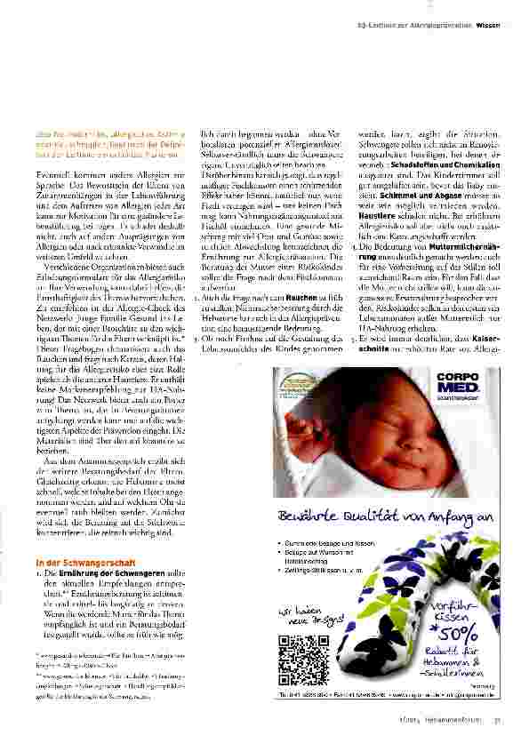 Vorschauseite 3: Allergieprophylaxe: fundierte Beratung und Begleitung erforderlich