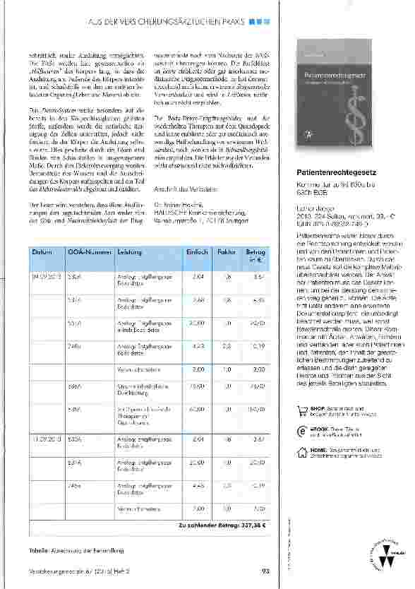 Vorschauseite 2: Behandlung von Rückenschmerzen mittels biophysikalischer Quantenmedizin