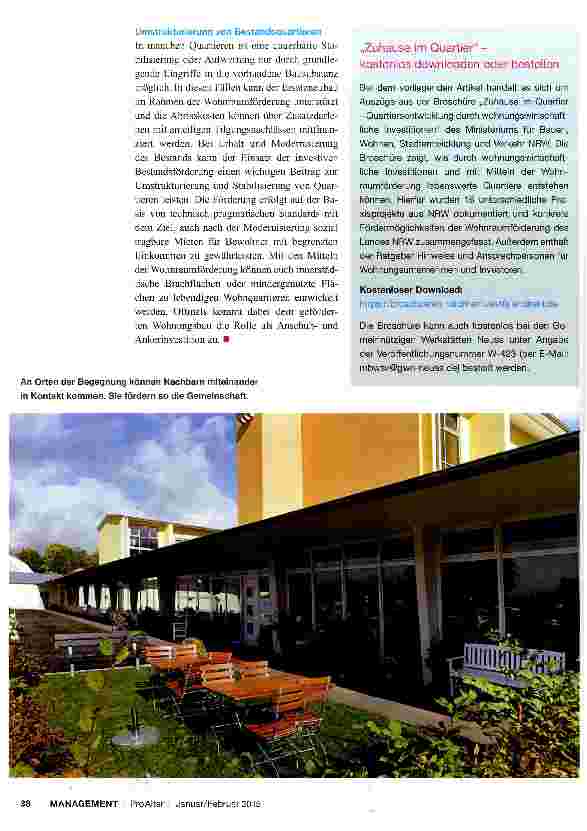 Vorschauseite 5: Zuhause im Quartier Quartiersentwicklung durch wohnungswirtschaftliche Investitionen