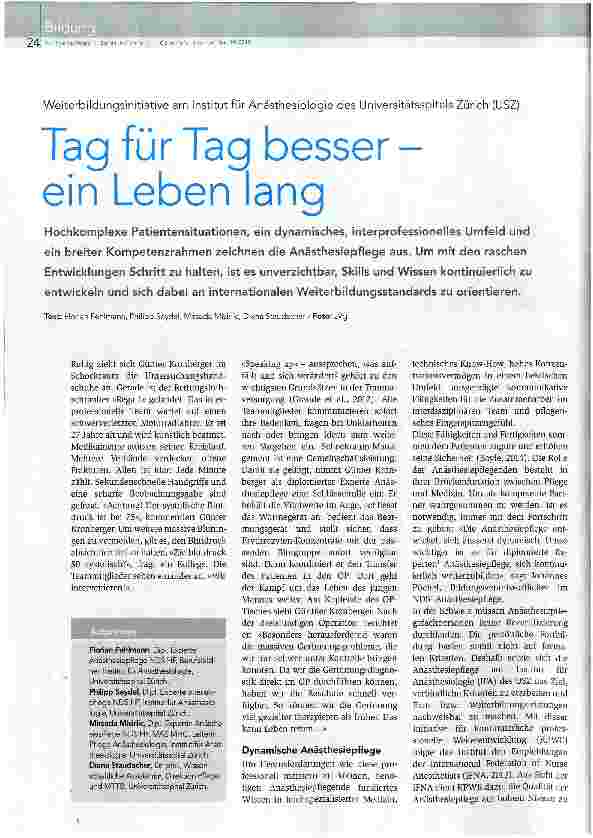 Vorschauseite 1: Tag für Tag besser -ein Leben lang