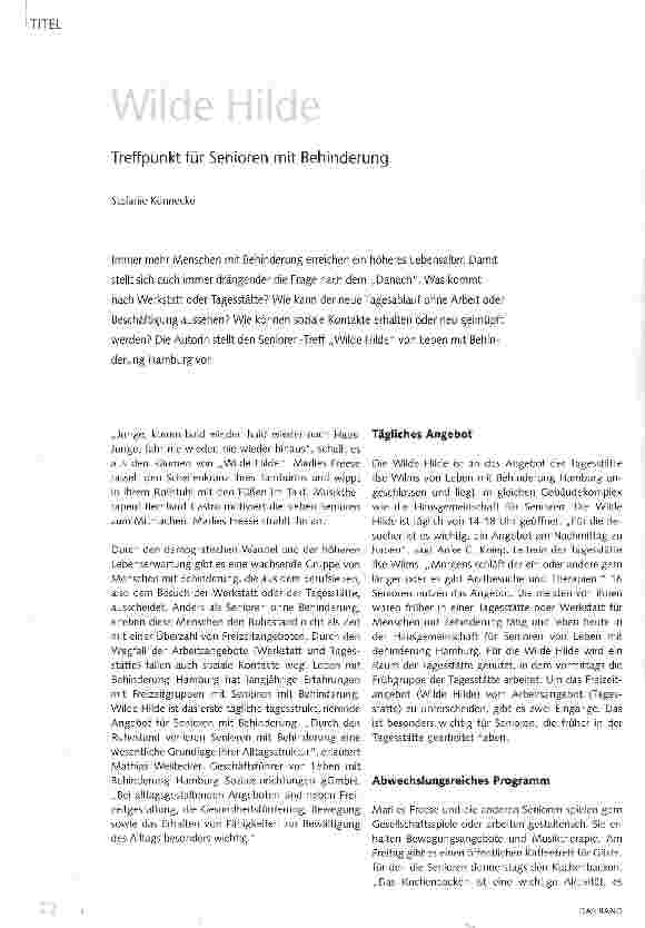 Vorschauseite 1: Wilde Hilde