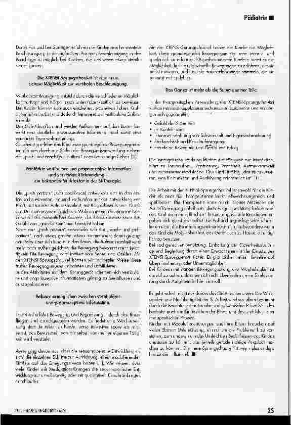 Vorschauseite 4: Sprungschaukel: Innovation in der Behandlung von Modulationsstörungen