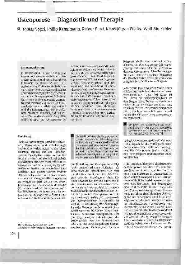 Vorschauseite 1: Osteoporose - Diagnostik und Therapie