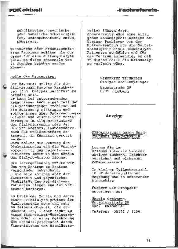 Vorschauseite 4: Heimdialyse